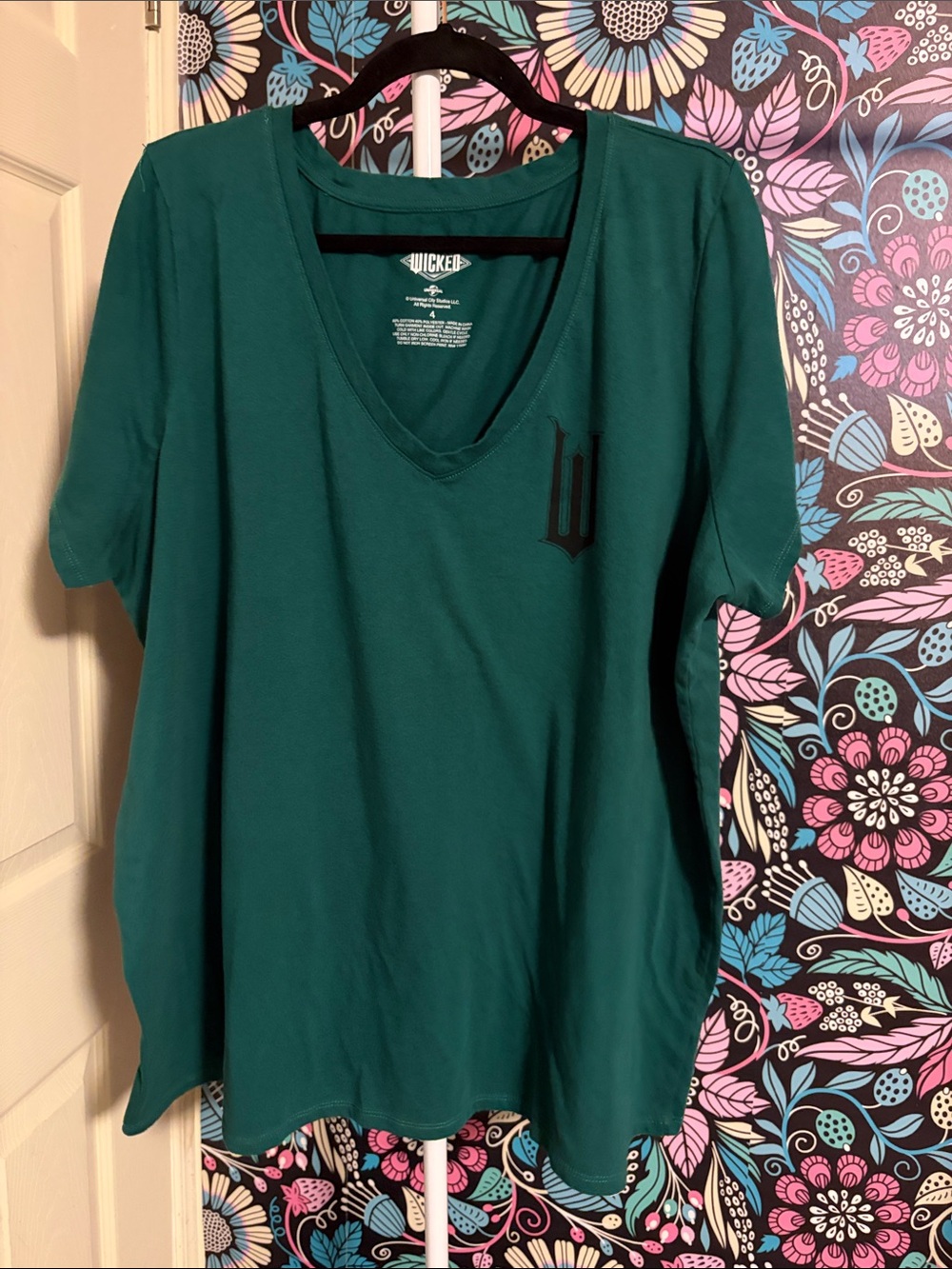 torrid Green V-Neck Wicked Short Sleeve Top